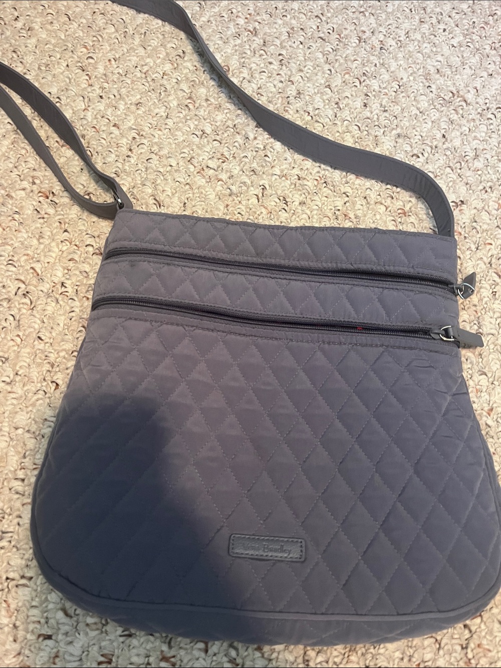 Vera Bradley Quilted Crossbody Bag in Gray